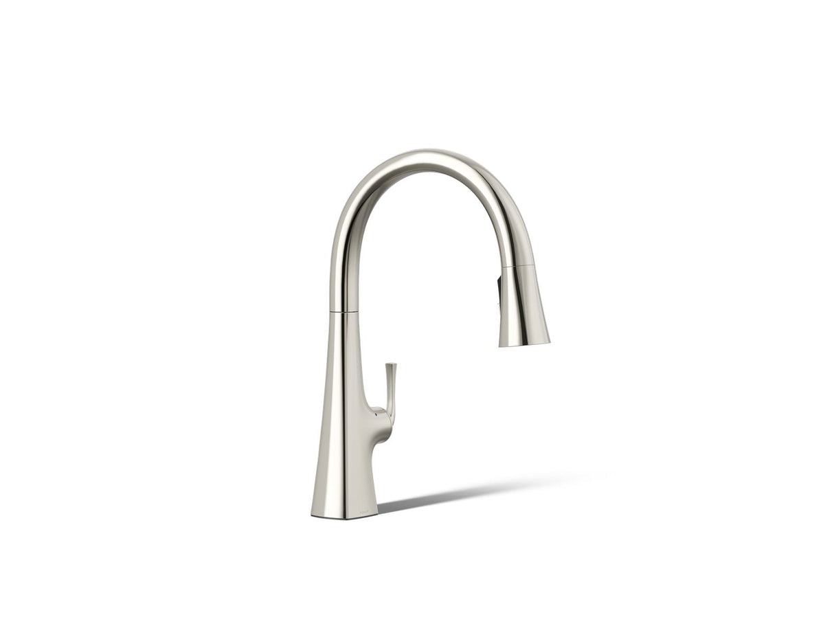 Graze® Touchless pull-down kitchen sink faucet with three-function sprayhead