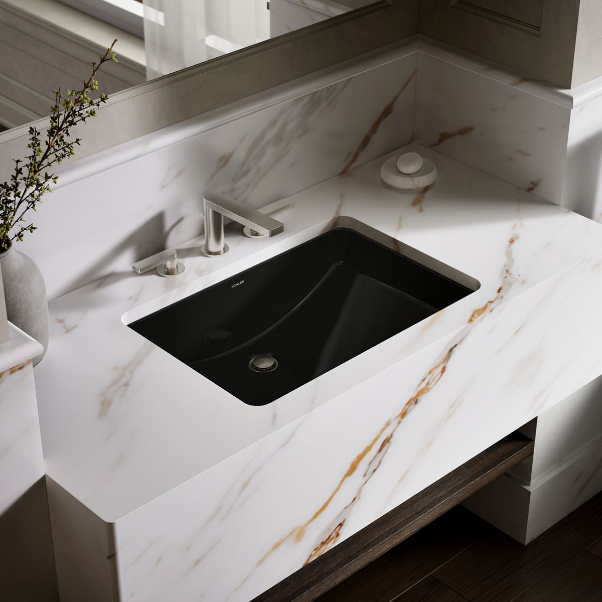 Ladena® 23-1/4" rectangular undermount bathroom sink
