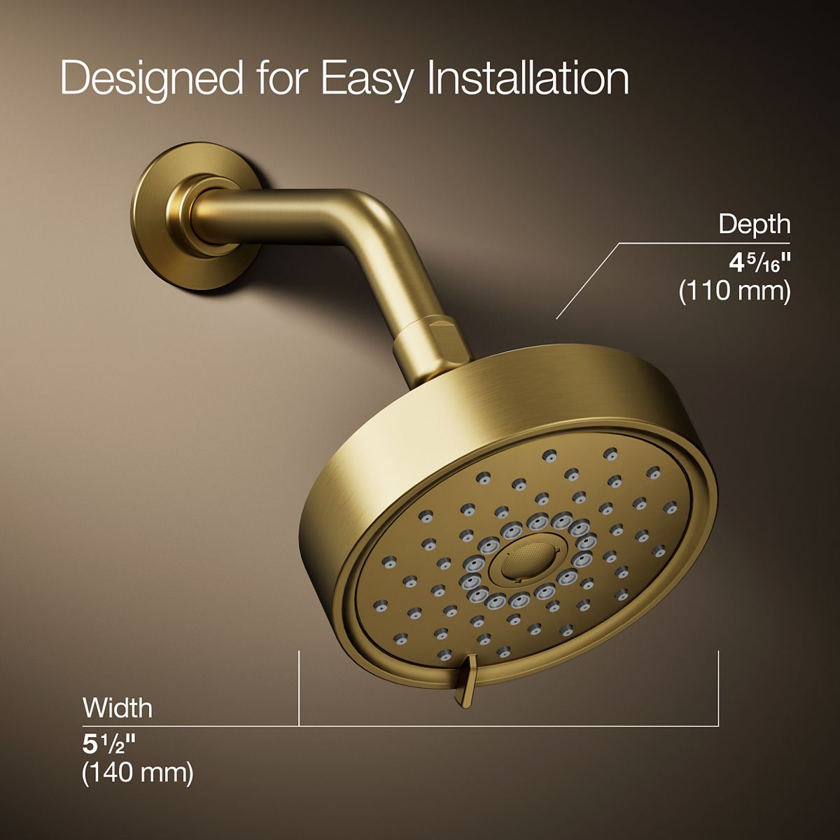 Purist® Three-function showerhead, 1.75 gpm