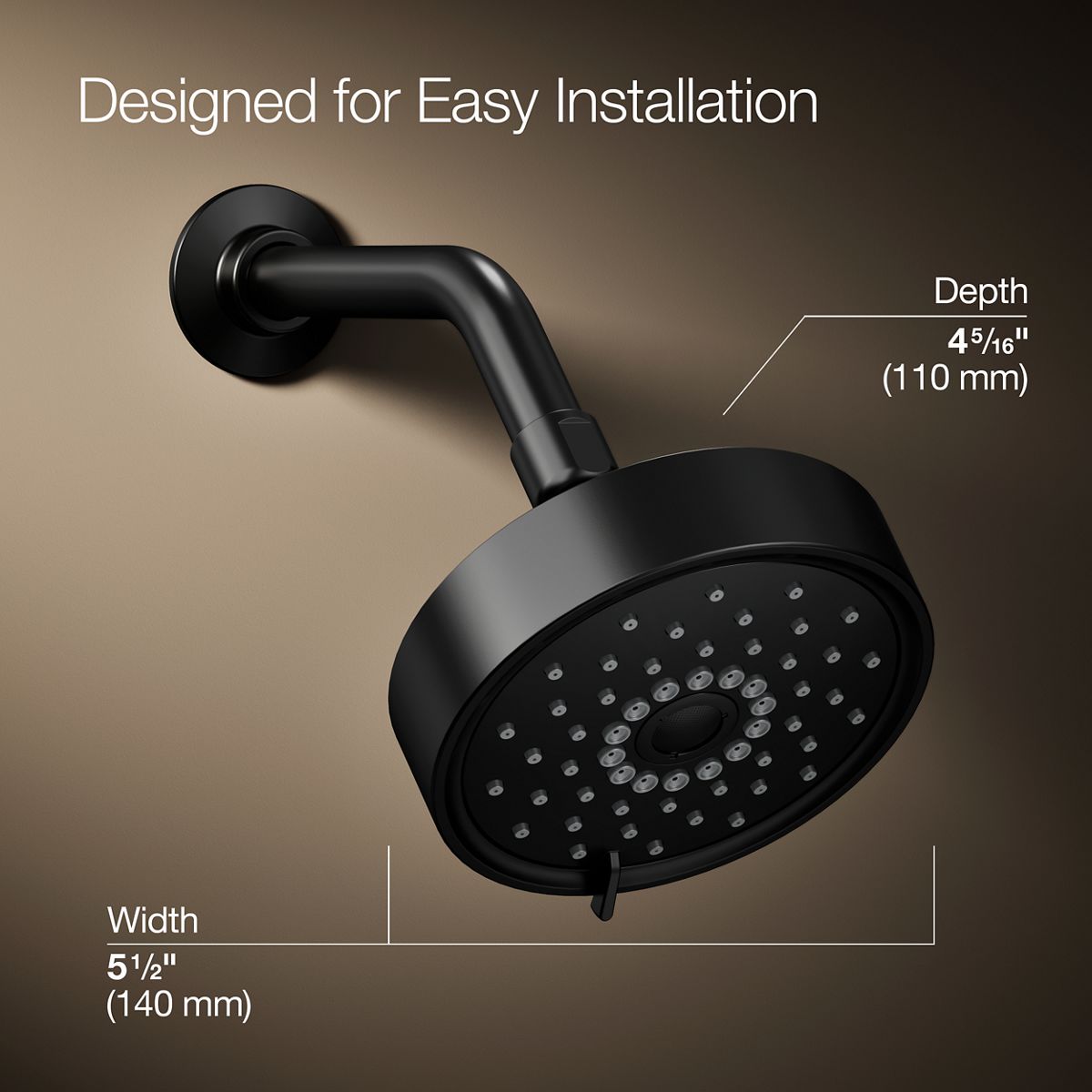 Purist® Three-function showerhead, 2.5 gpm