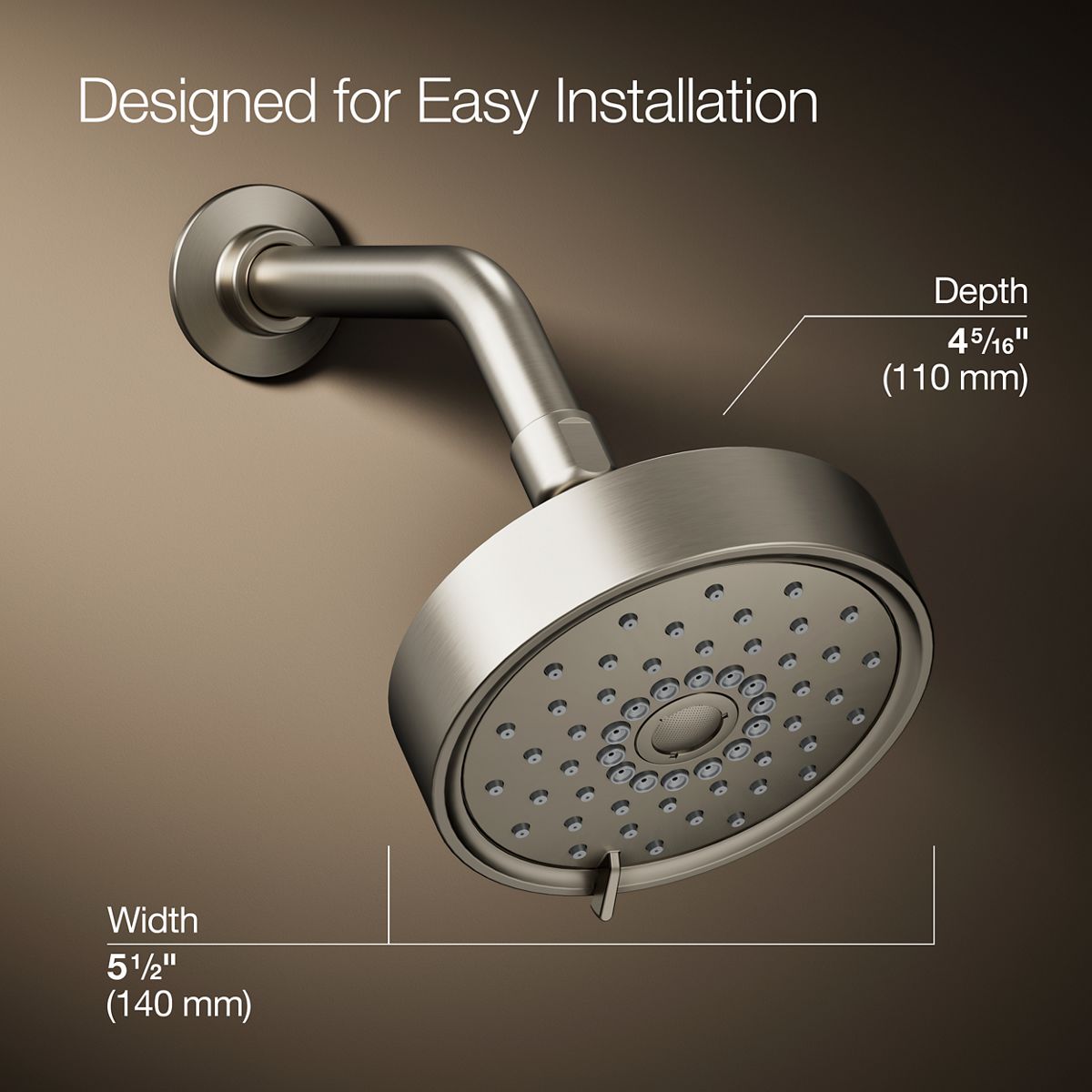 Purist® Three-function showerhead, 1.75 gpm
