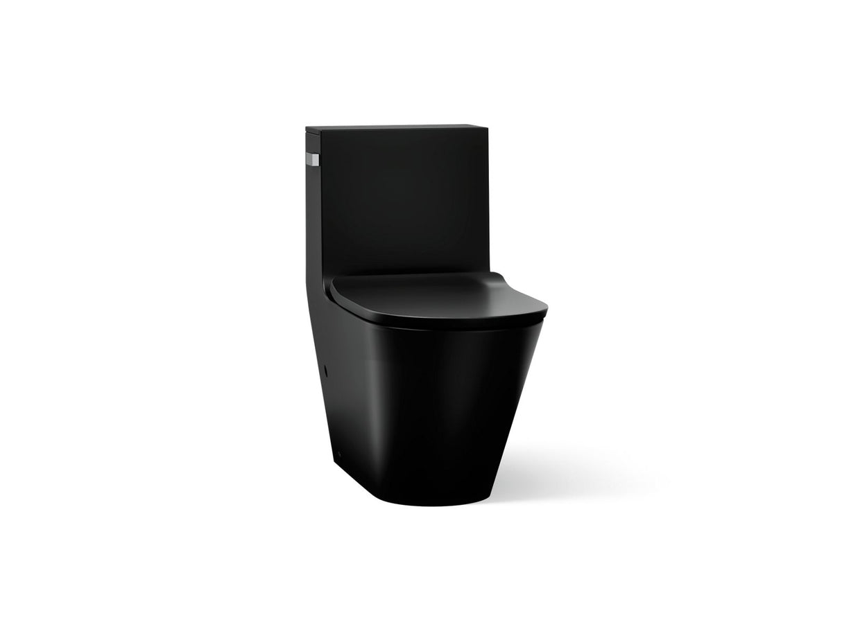 Brazn® One-piece compact elongated toilet with skirted trapway, dual-flush