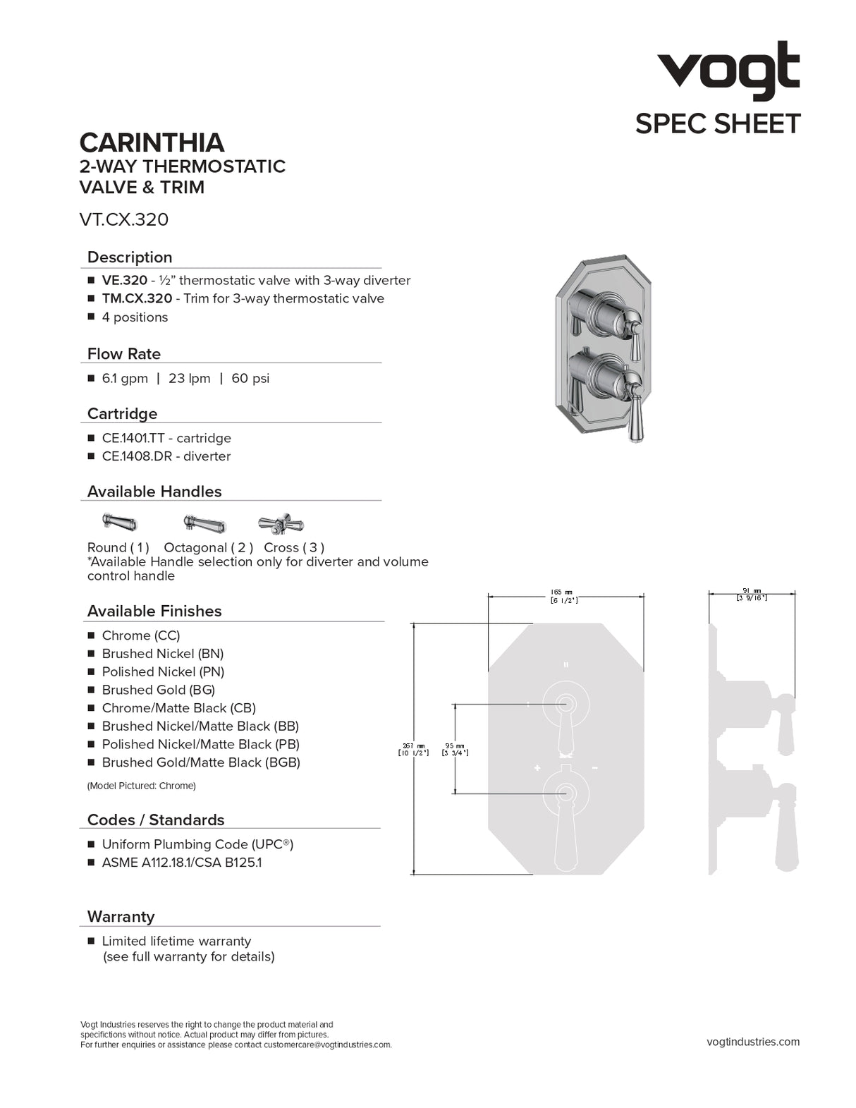 CARINTHIA 3-WAY TH SHOWER KIT