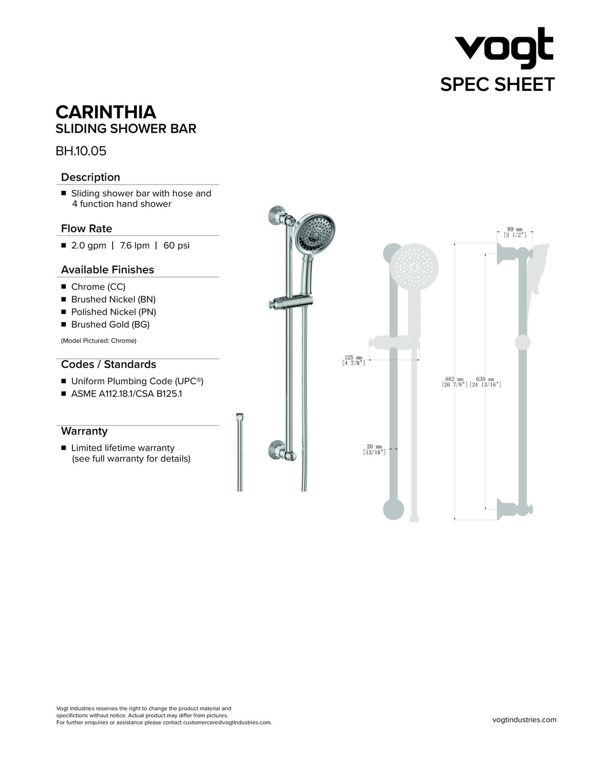 CARINTHIA 3-WAY TH SHOWER KIT