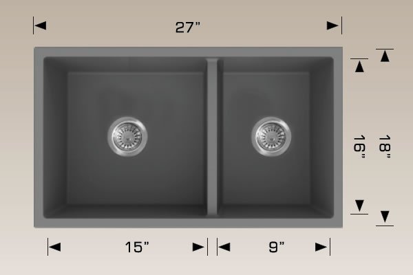Granite Sinks 27" X 18" X 9" 225127