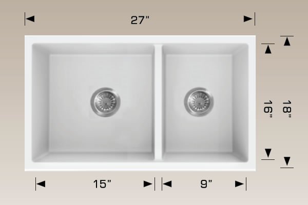 Granite Sinks 27" X 18" X 9" 225327