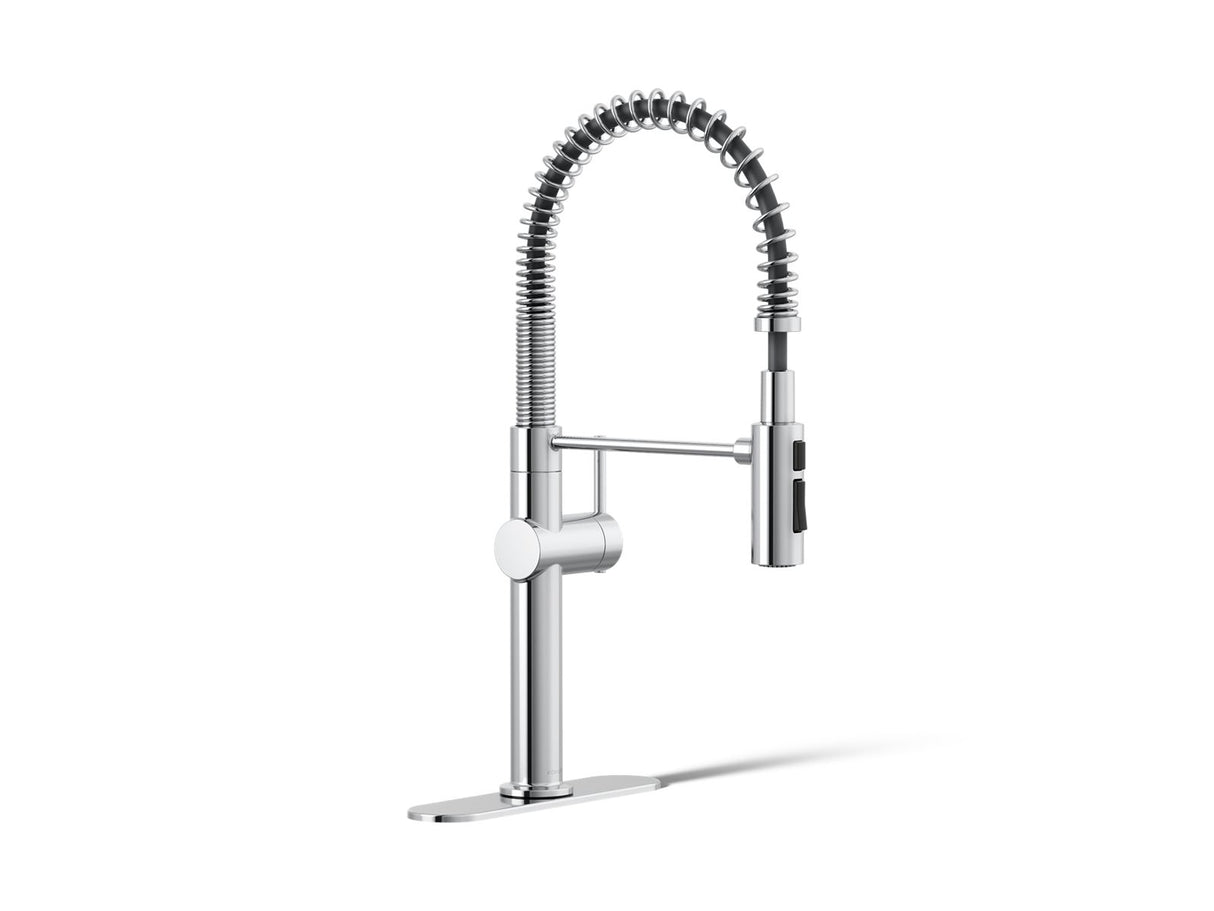 Crue® Semi-professional kitchen sink faucet with three-function sprayhead