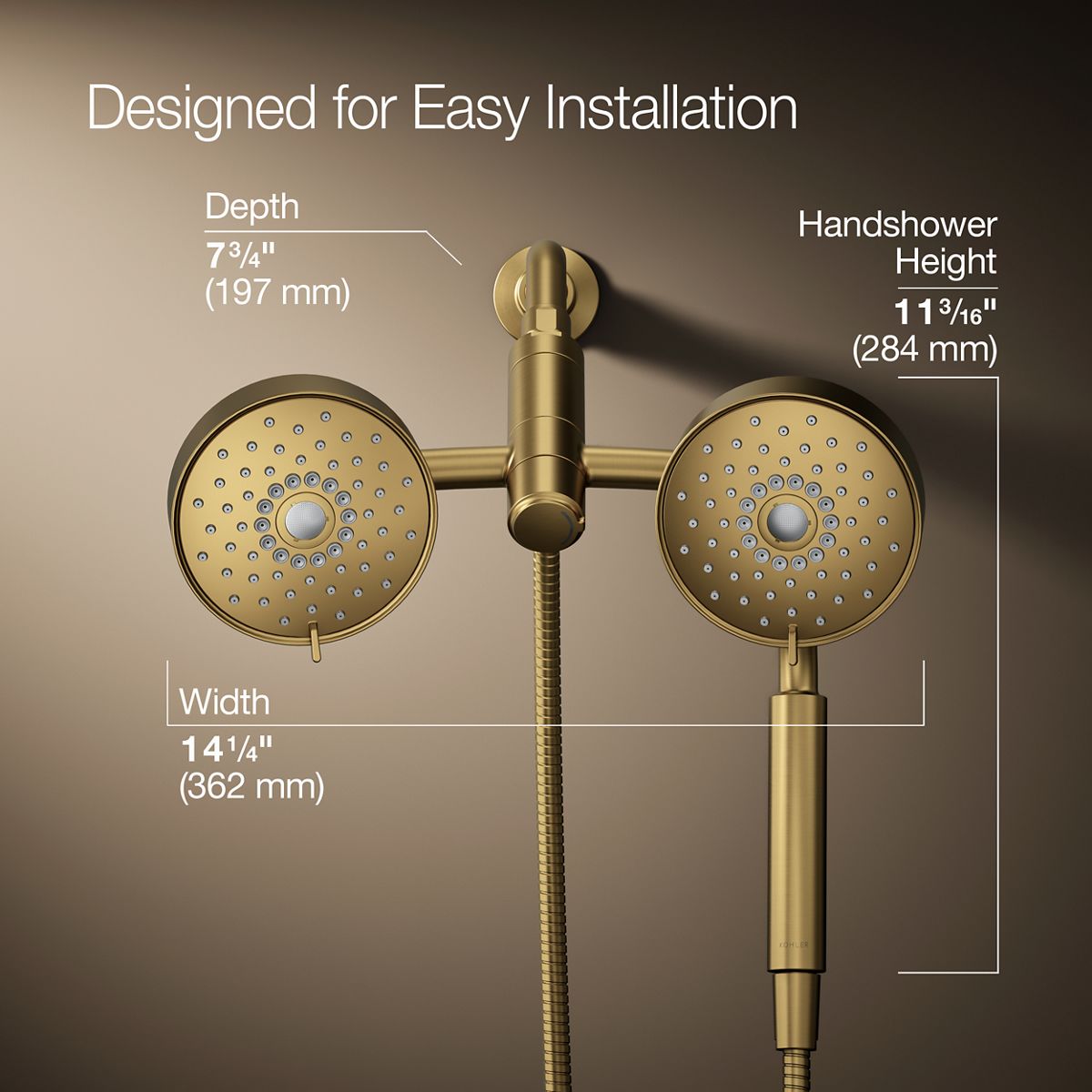 Purist® 2-in-1 multifunction 2.5 gpm shower combo kit