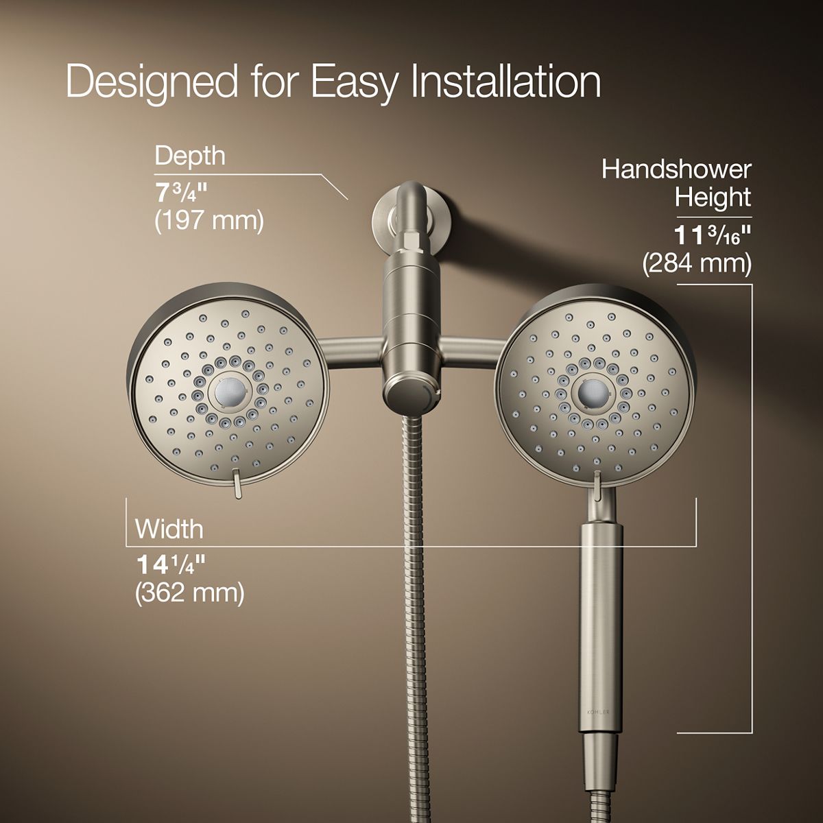 Purist® 2-in-1 multifunction 2.5 gpm shower combo kit