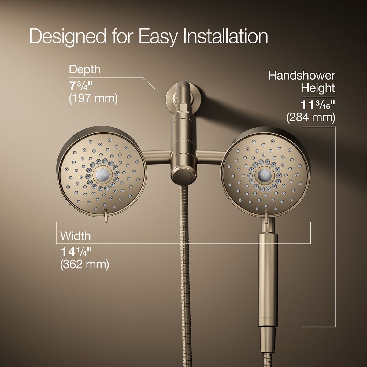 Purist® 2-in-1 multifunction 2.5 gpm shower combo kit