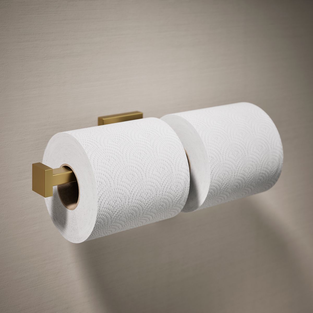 Square Double toilet paper holder