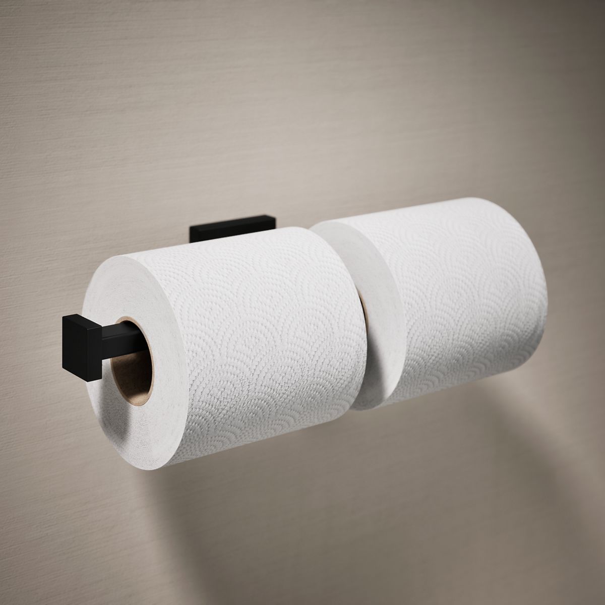 Square Double toilet paper holder