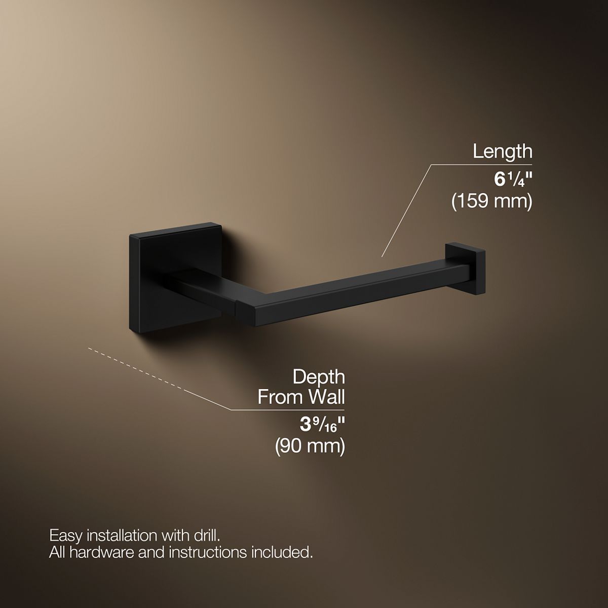Square Toilet paper holder