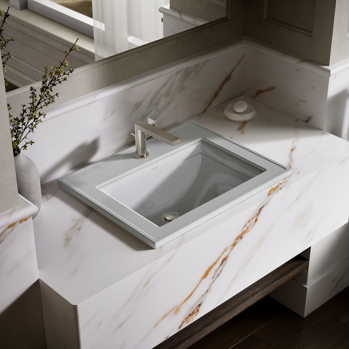 Memoirs® Stately 22-3/4" rectangular drop-in bathroom sink
