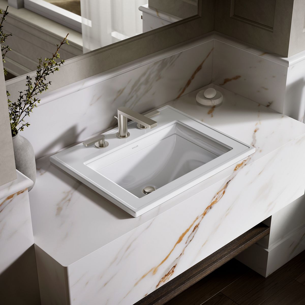 Memoirs® Stately 22-3/4" rectangular drop-in bathroom sink