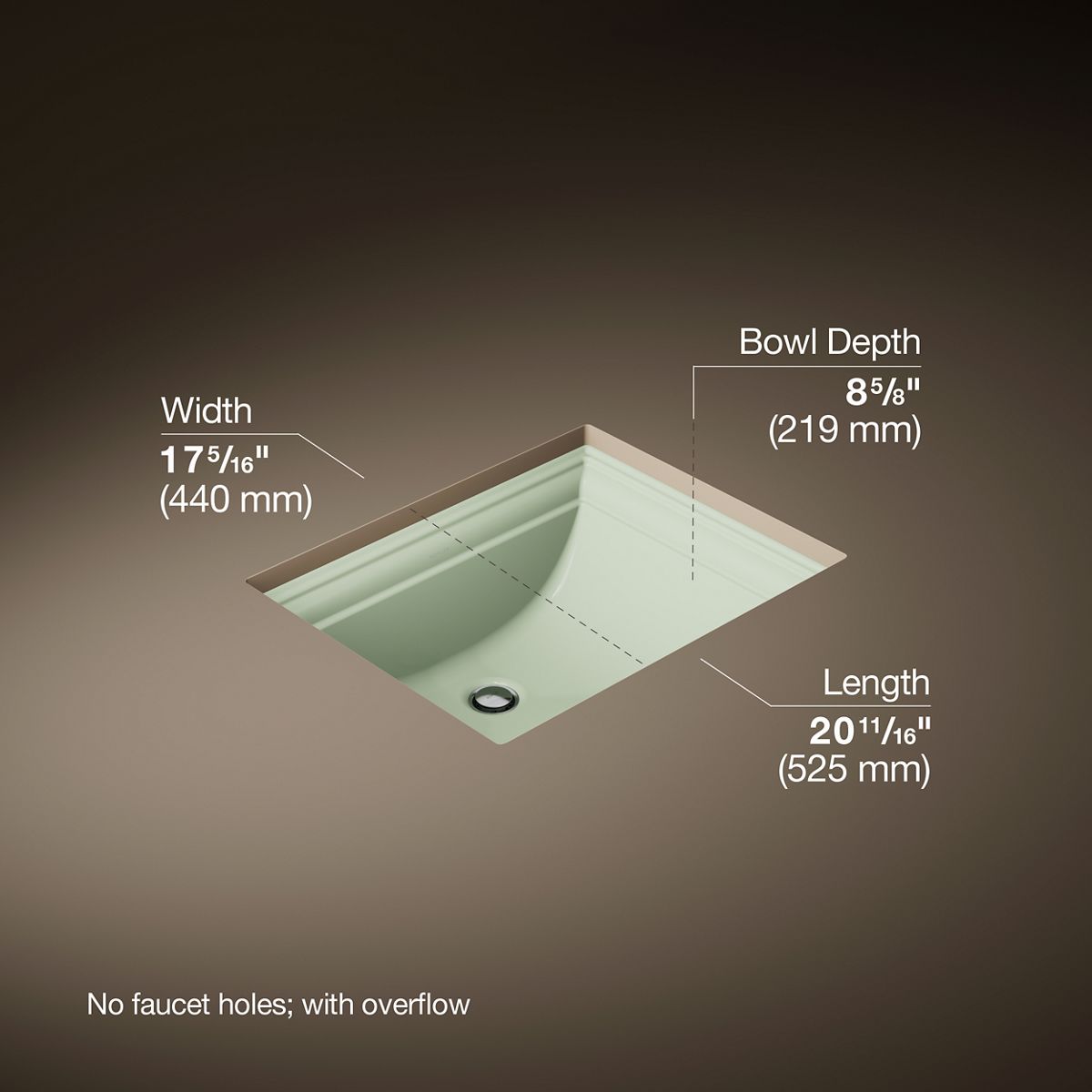 Memoirs® 20" rectangular undermount bathroom sink