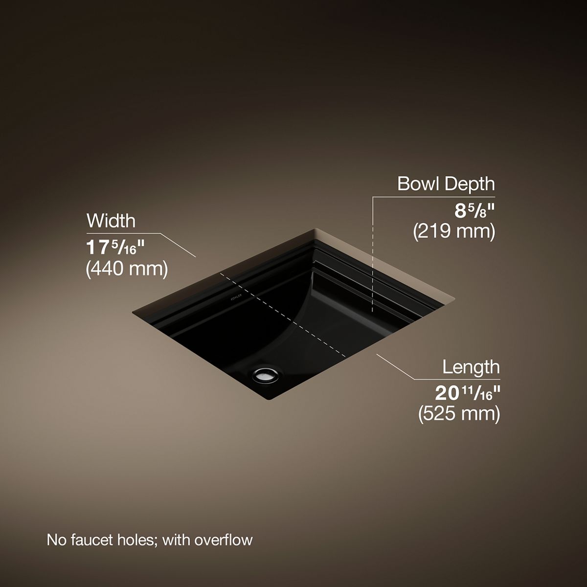 Memoirs® 20" rectangular undermount bathroom sink