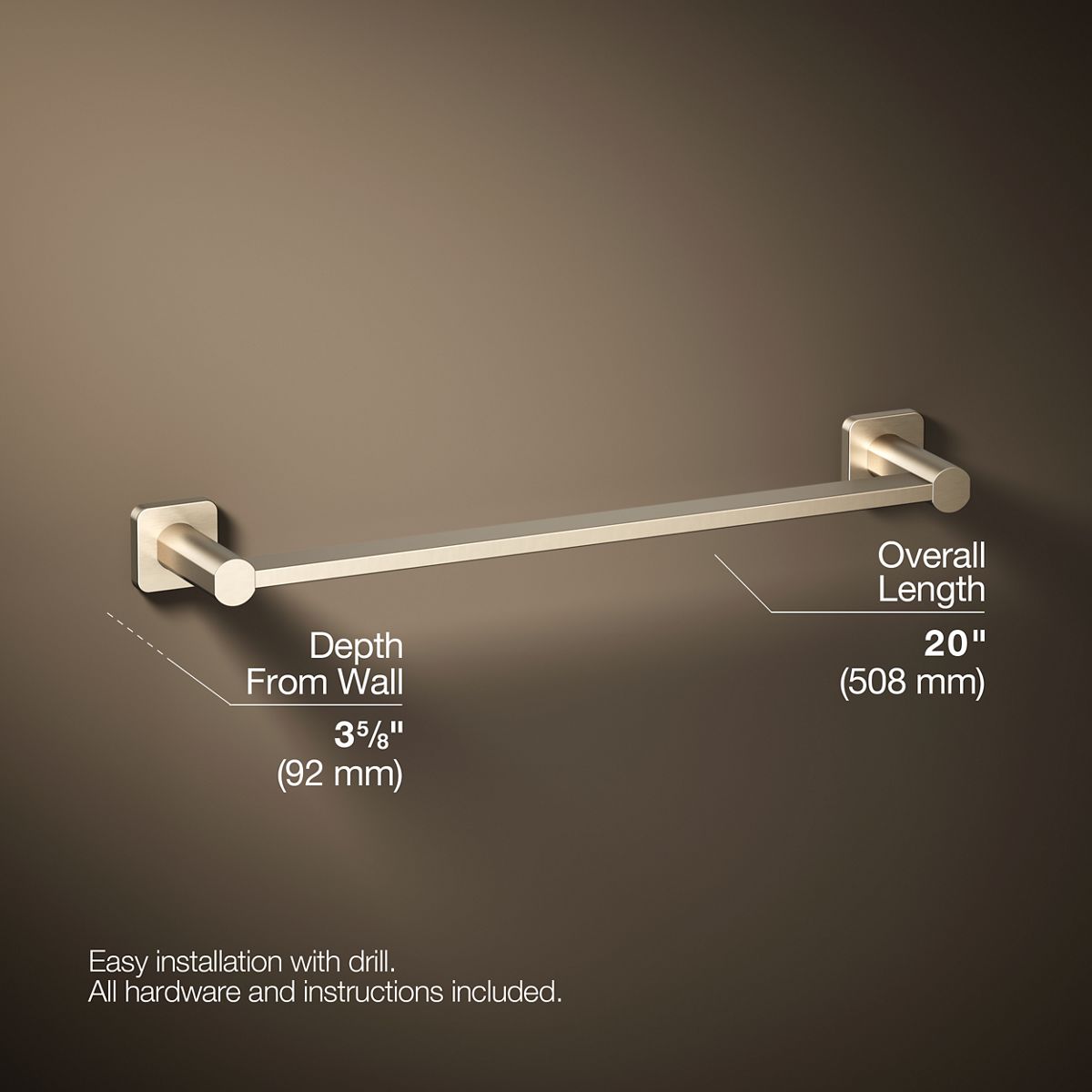 Parallel® 18" towel bar