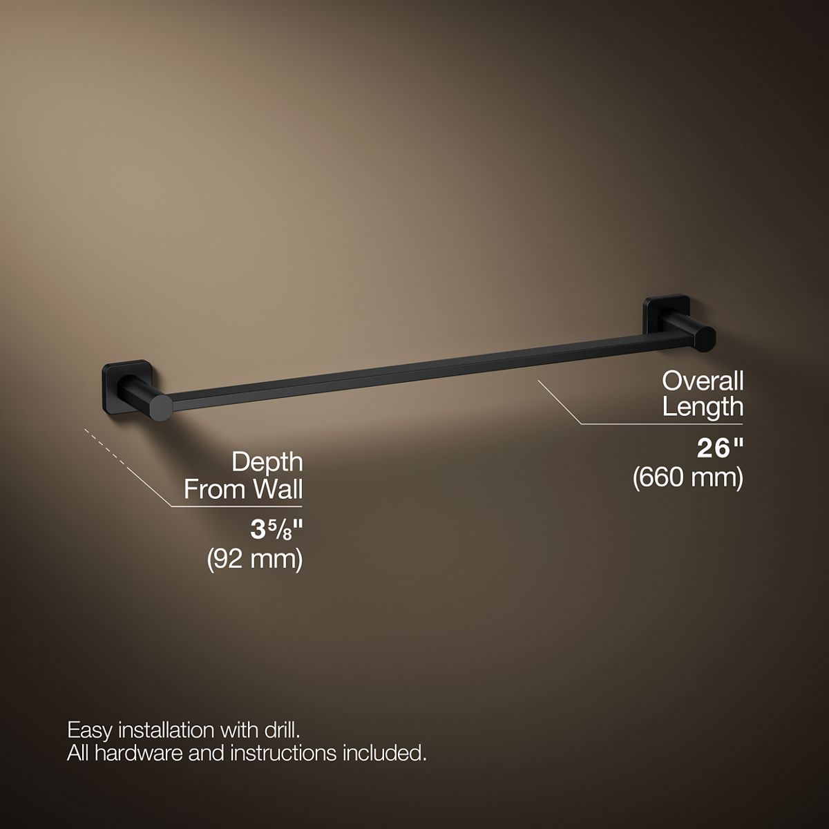 Parallel® 24" towel bar