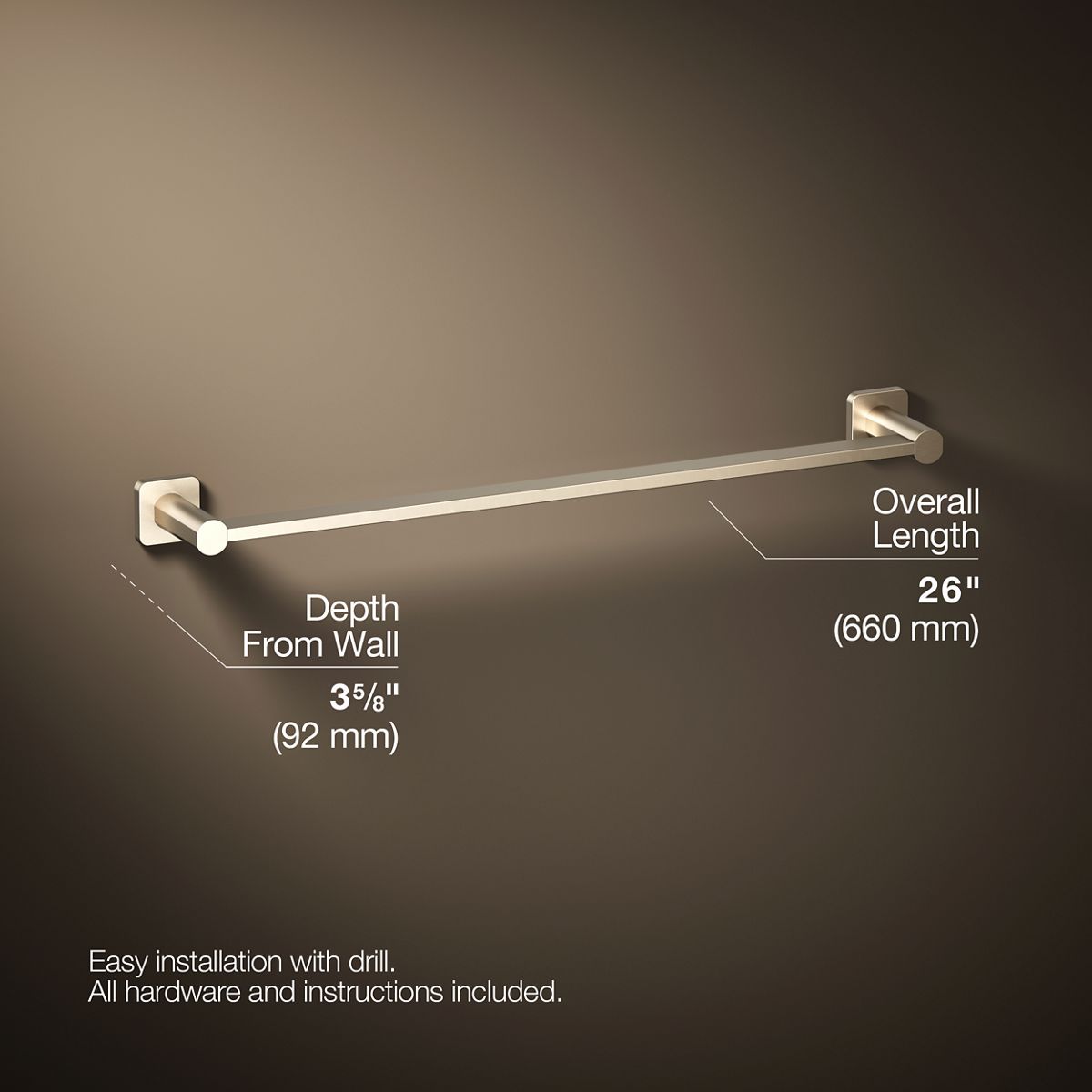 Parallel® 24" towel bar