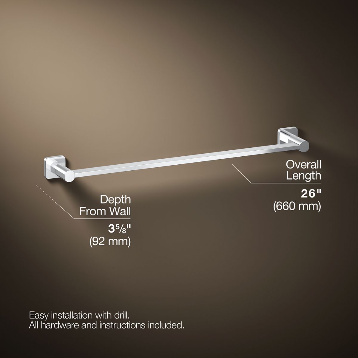 Parallel® 24" towel bar