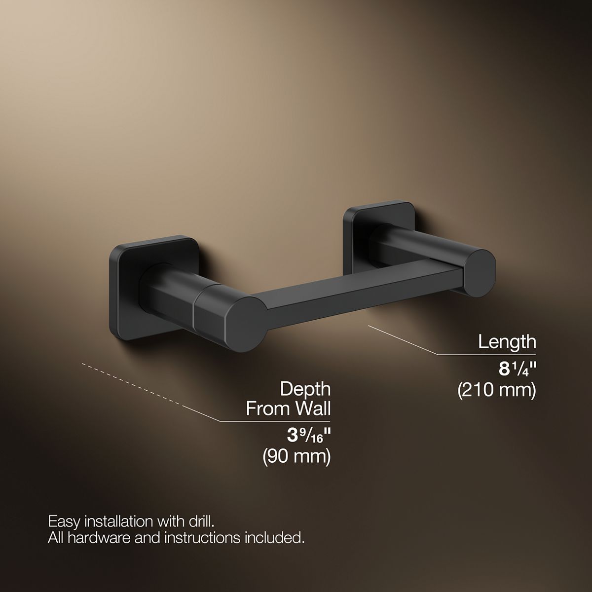 Parallel® Pivoting toilet paper holder