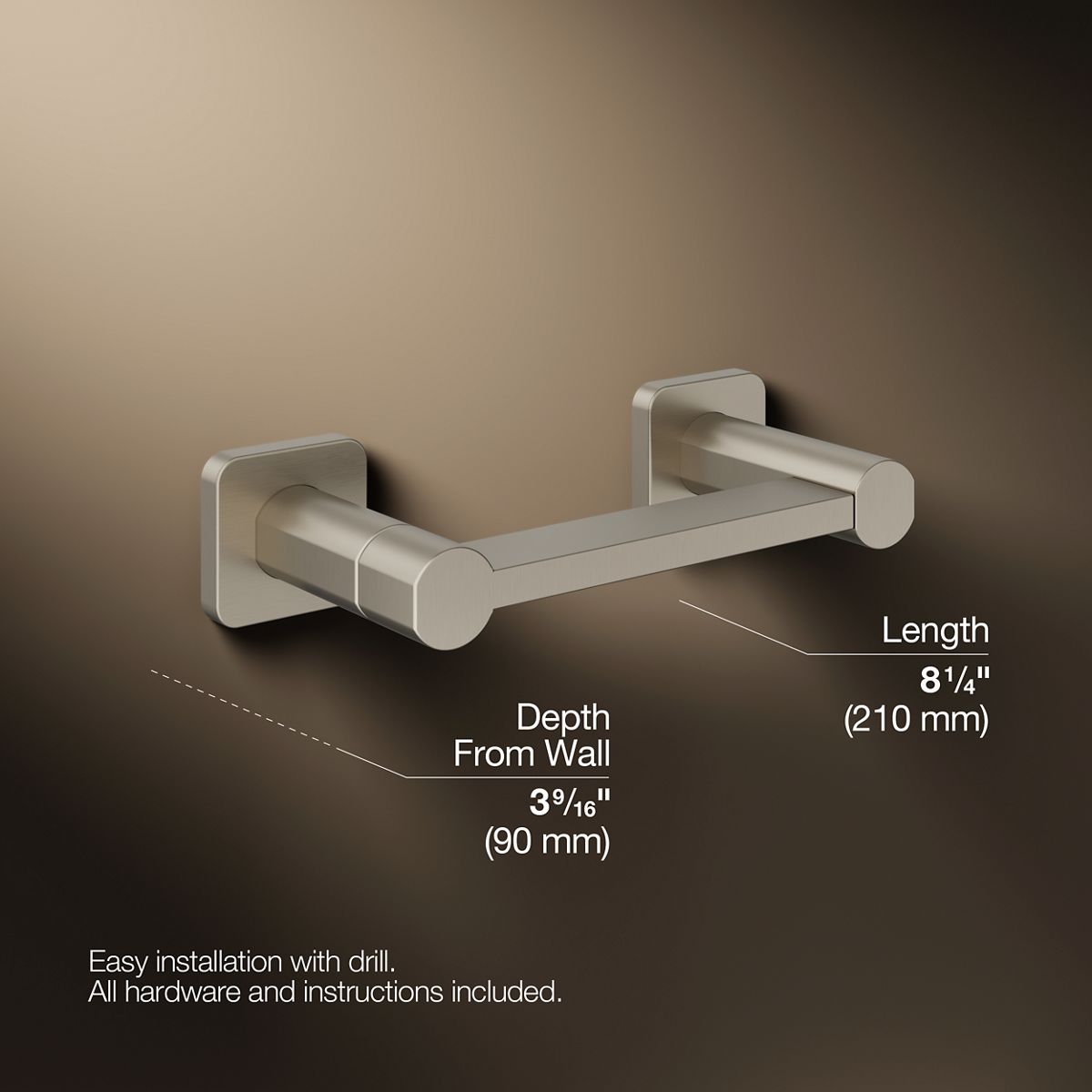 Parallel® Pivoting toilet paper holder