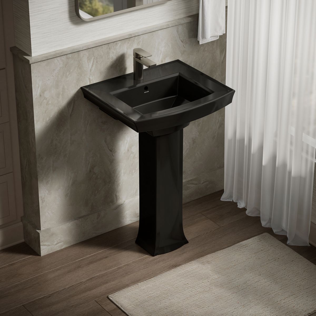 Archer® 24" rectangular pedestal bathroom sink
