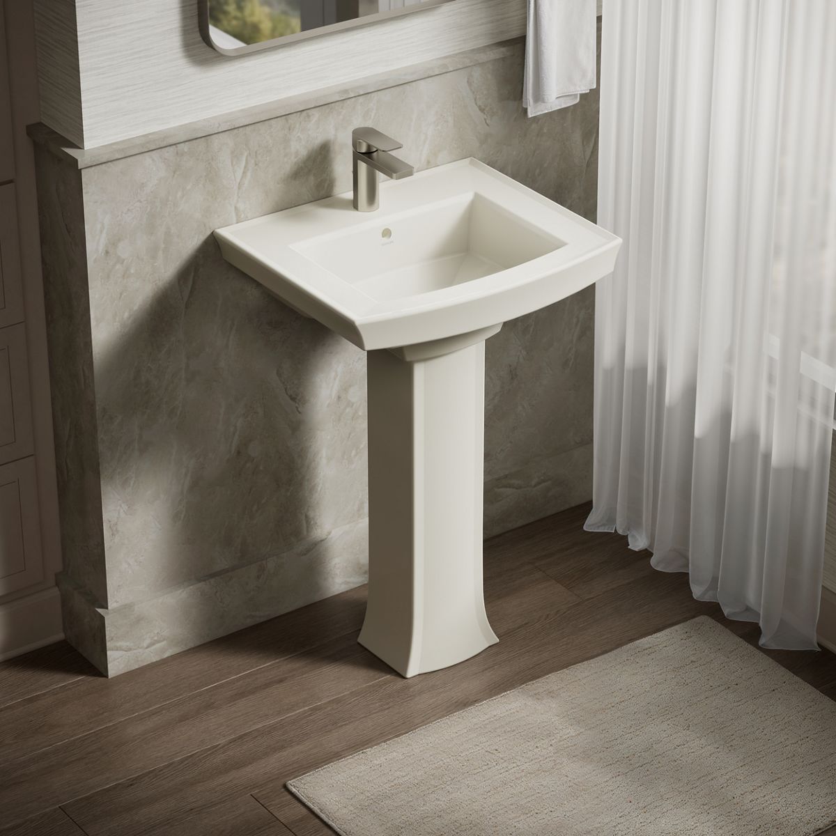 Archer® 24" rectangular pedestal bathroom sink