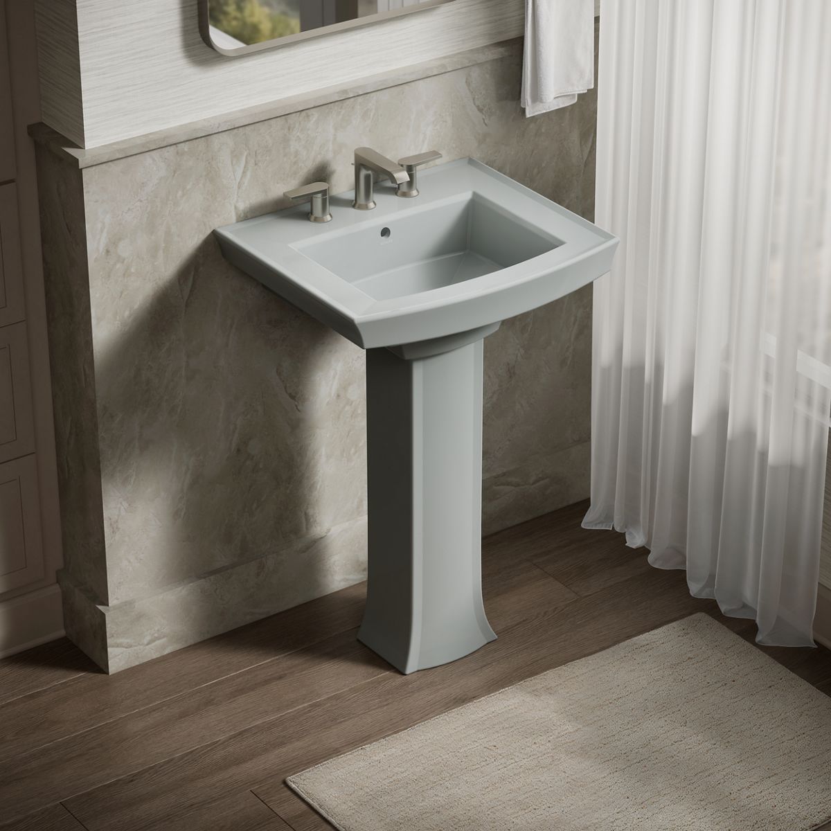 Archer® 24" rectangular pedestal bathroom sink
