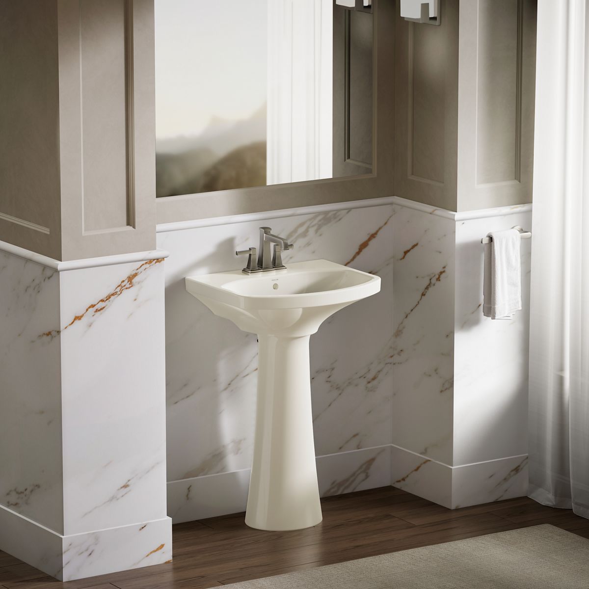 Cimarron® 22-3/4" rectangular pedestal bathroom sink
