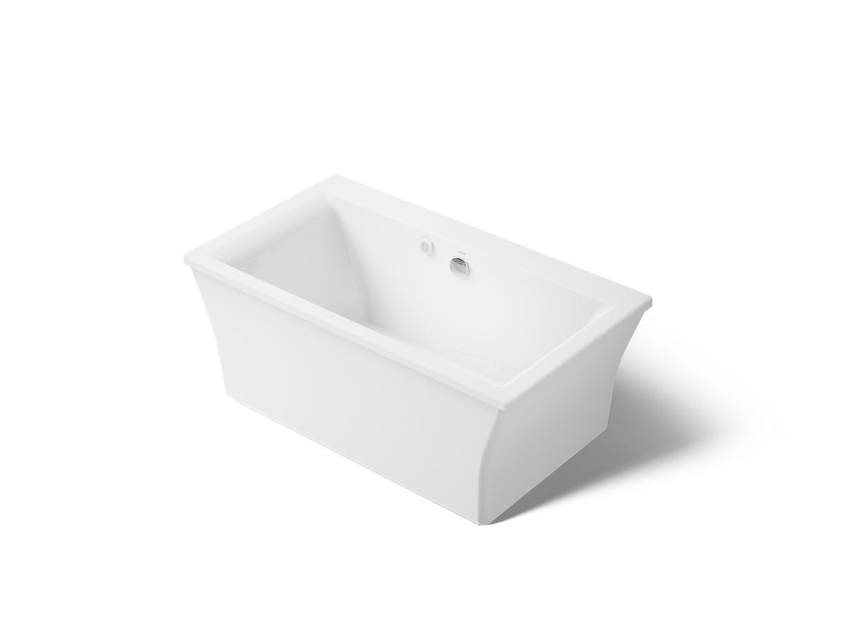 Stargaze® 60" x 34" freestanding Heated BubbleMassage™ air bath with Bask® heated surface and fluted shroud