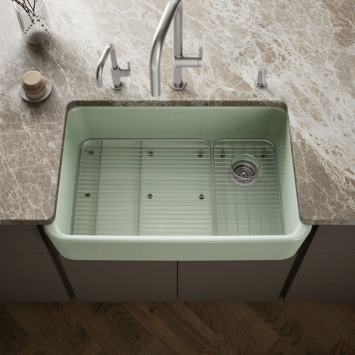 Ironridge® 34" undermount single-bowl farmhouse kitchen sink