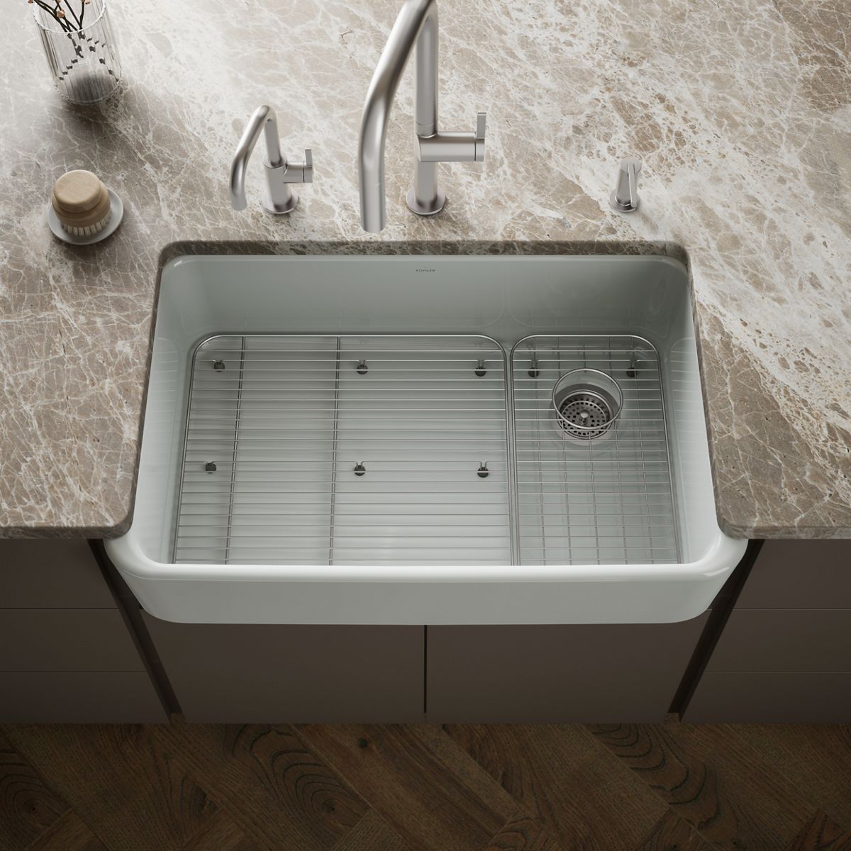 Ironridge® 34" undermount single-bowl farmhouse kitchen sink