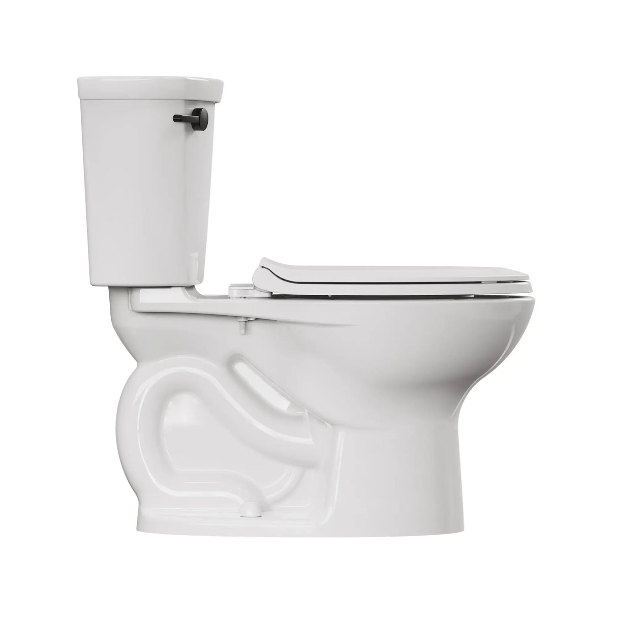 Cadet® PRO Two-Piece 1.28 gpf/4.8 Lpf Chair Height Elongated Toilet With Matte Black Trip Lever Less Seat