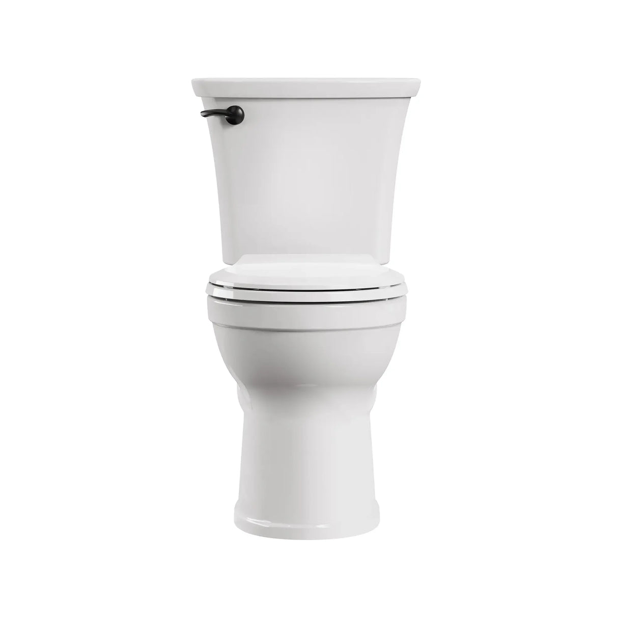 Champion® PRO Two-Piece 1.28 gpf/4.8 Lpf Chair Height Round Front Toilet With Matte Black Trip Lever Less Seat