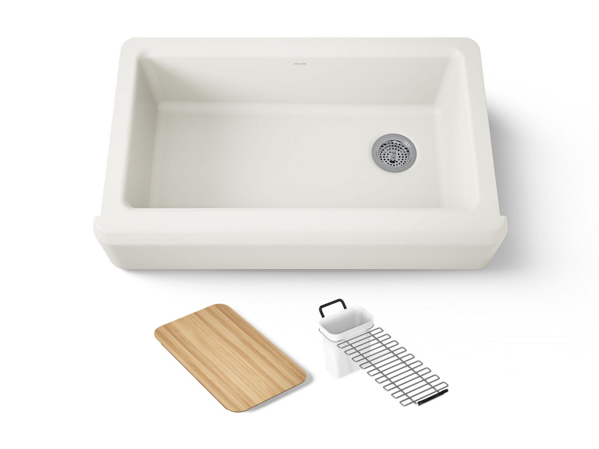 Riverby® 35-3/4" undermount single-bowl farmhouse workstation kitchen sink