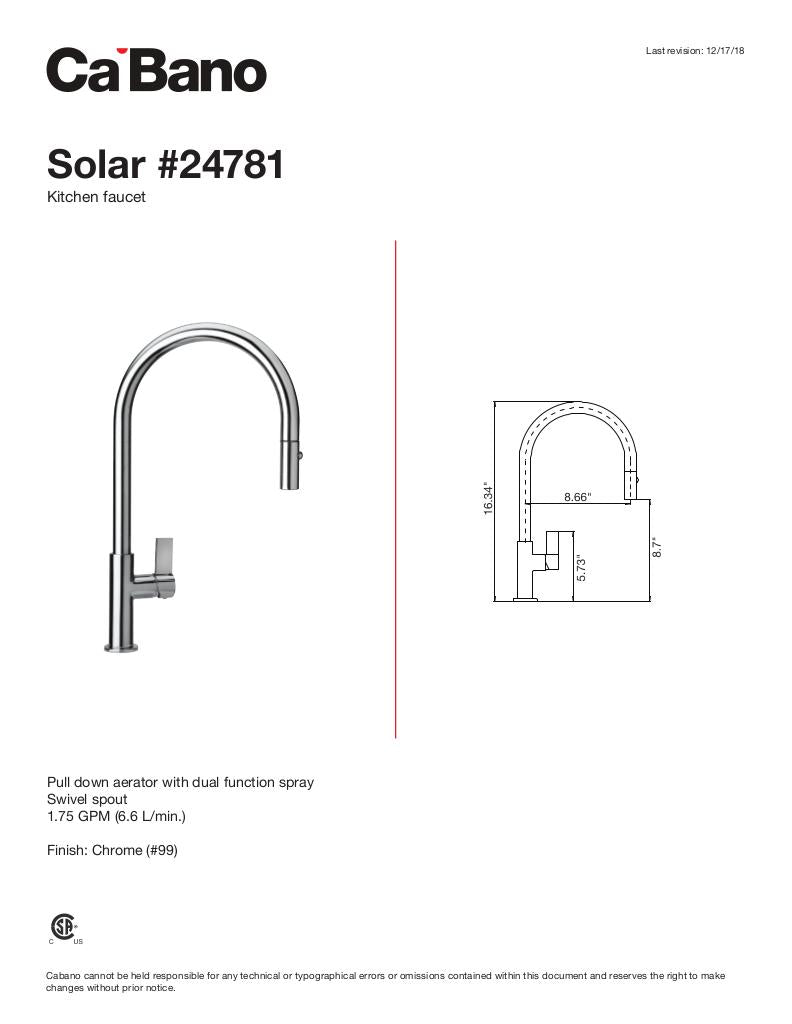 Cabano Pull-Down Kitchen Faucet with 2 Sprays - image 2