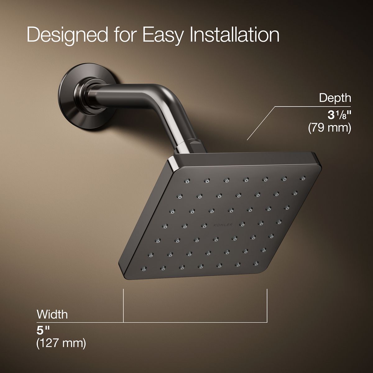 Parallel® Single-function showerhead, 2.5 gpm
