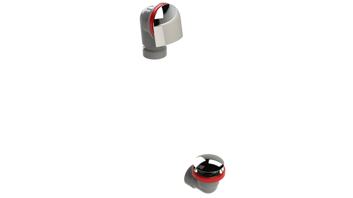 FRZERO FR-PVC Offset Waste & Overflow Clicker® Half Kit (2550QHK-CP)