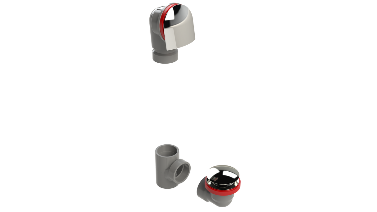 FRZERO FR-PVC Offset Waste & Overflow Clicker® Kit (2550QK-CP)