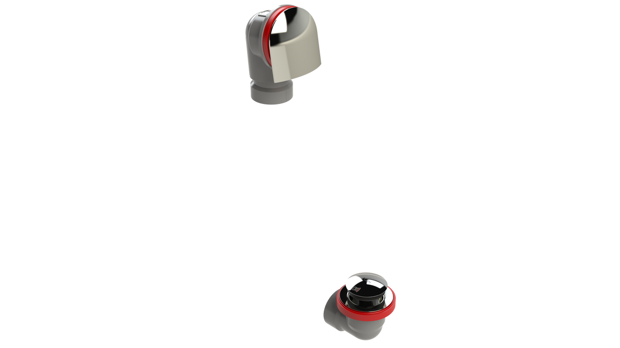 FRZERO FR-PVC Offset Waste & Overflow Tip-Toe Half Kit (2550TIPHK-CP)