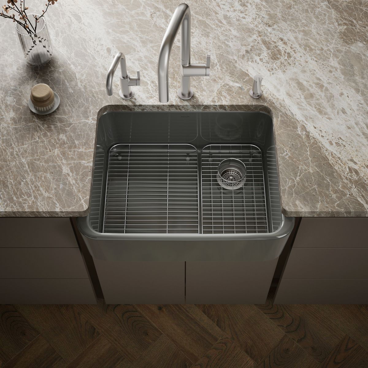 Ironridge® 28" undermount single-bowl farmhouse kitchen sink