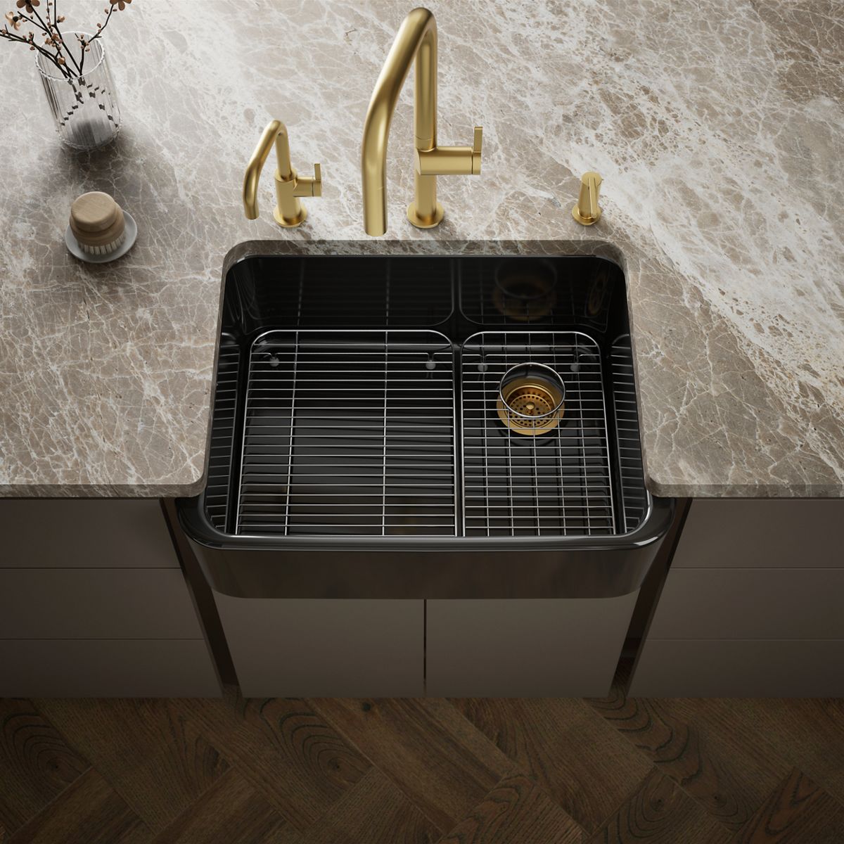 Ironridge® 28" undermount single-bowl farmhouse kitchen sink