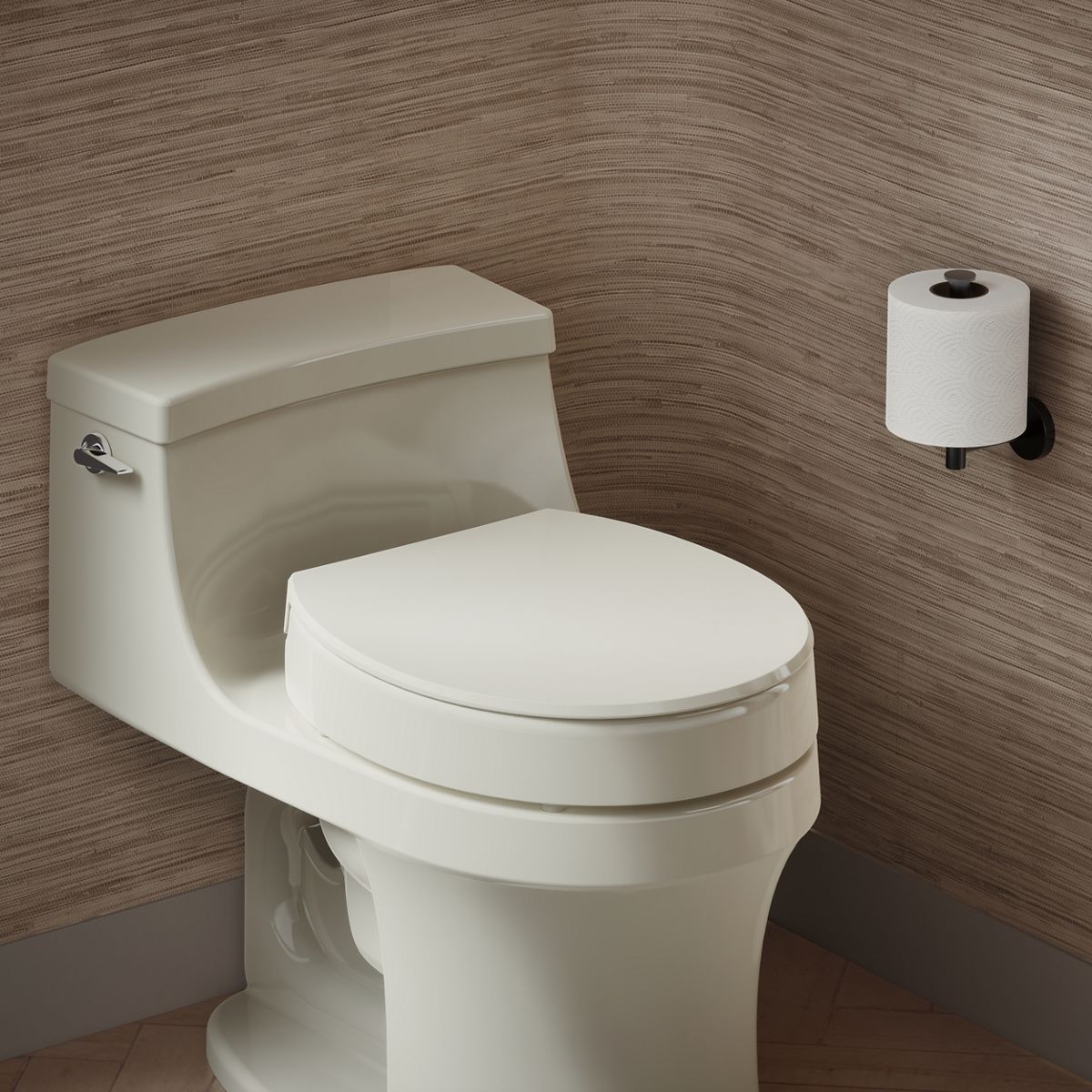 Hyten® Elevated Quiet-Close™ round-front toilet seat