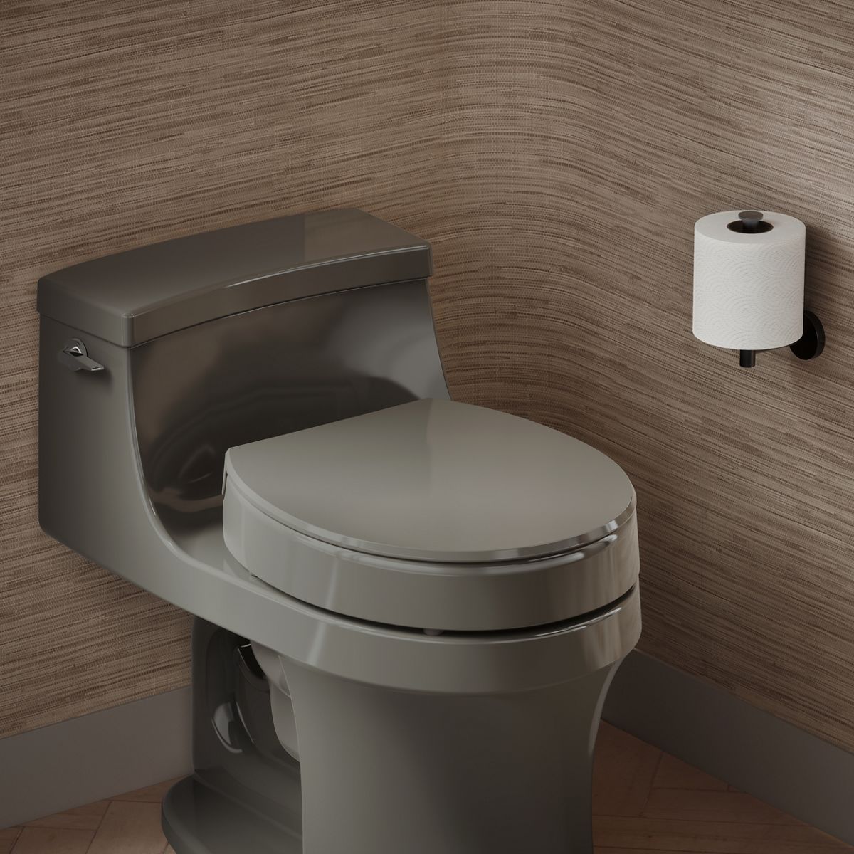 Hyten® Elevated Quiet-Close™ round-front toilet seat