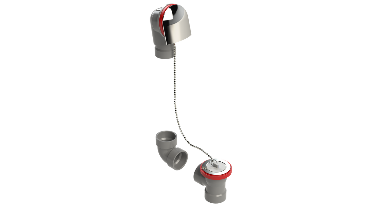 FRZERO FR-PVC Direct Waste & Overflow Plug & Chain Kit (25DCSK-CP)