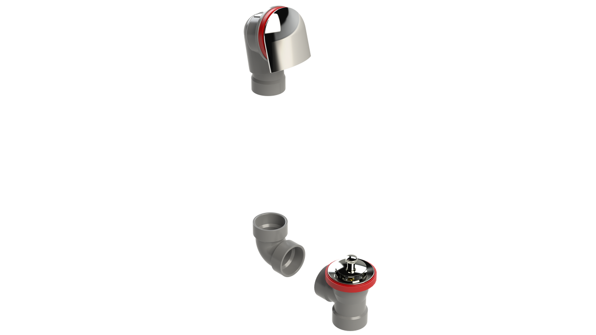 FRZERO FR-PVC Direct Waste & Overflow Lift & Turn Kit (25DLK-CP)
