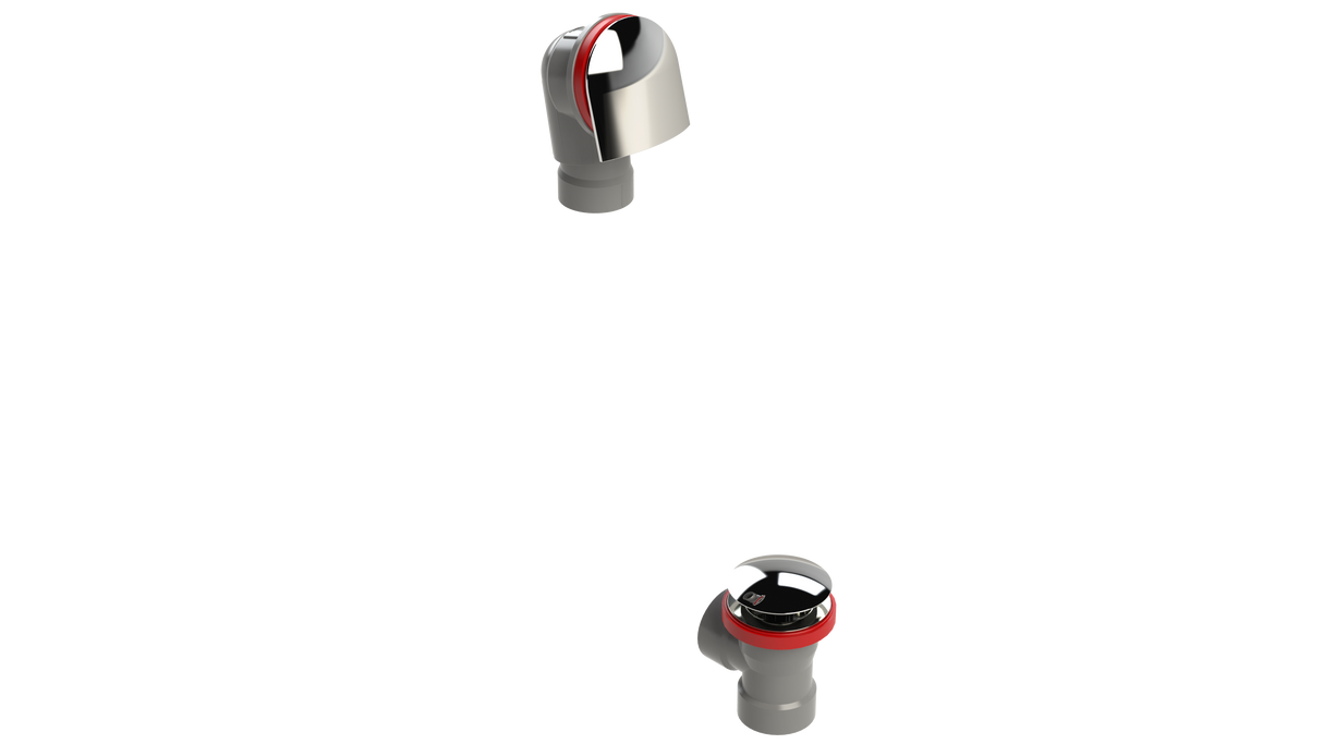 FRZERO FR-PVC Direct Waste & Overflow Clicker® Half Kit (25DQHK-CP)