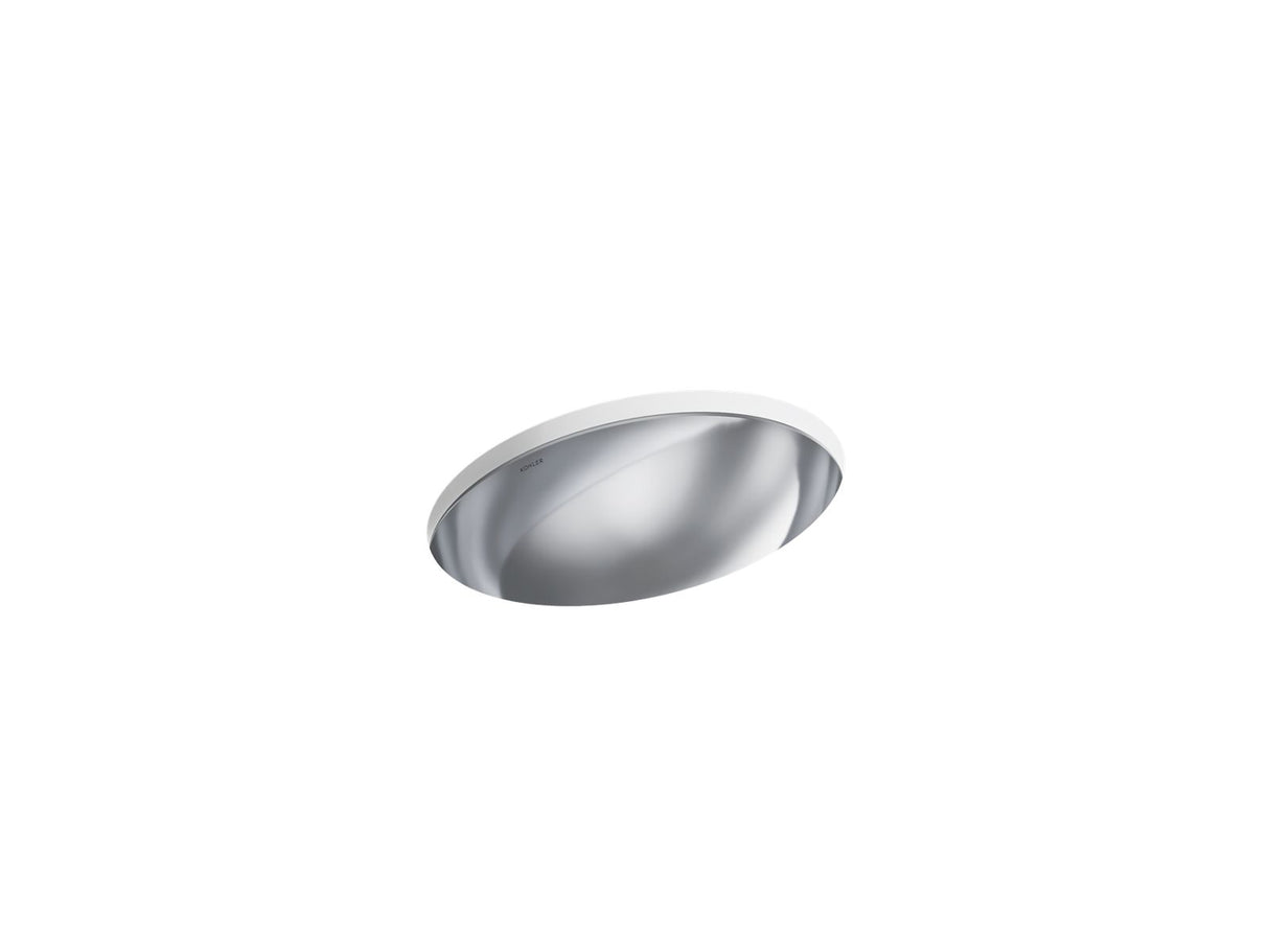 Rhythm® 23-1/4" oval undermount bathroom sink, no overflow